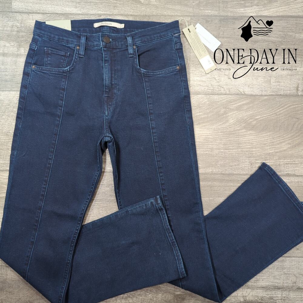 Hudson Barbara High Rise Baby Boot Petite Jeans Dark Wash NWT $195 Size 8 (29)